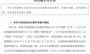 皇庭广场30亿起拍：中信信托加速地产项目出清