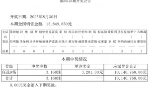 高达9场打出首赔 足彩任九开3168注3201元