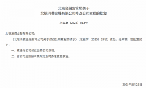 北银消金获批修改公司章程